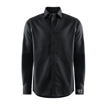 Plainton Non-Iron Shirt Herre Tailored Fit BLACK